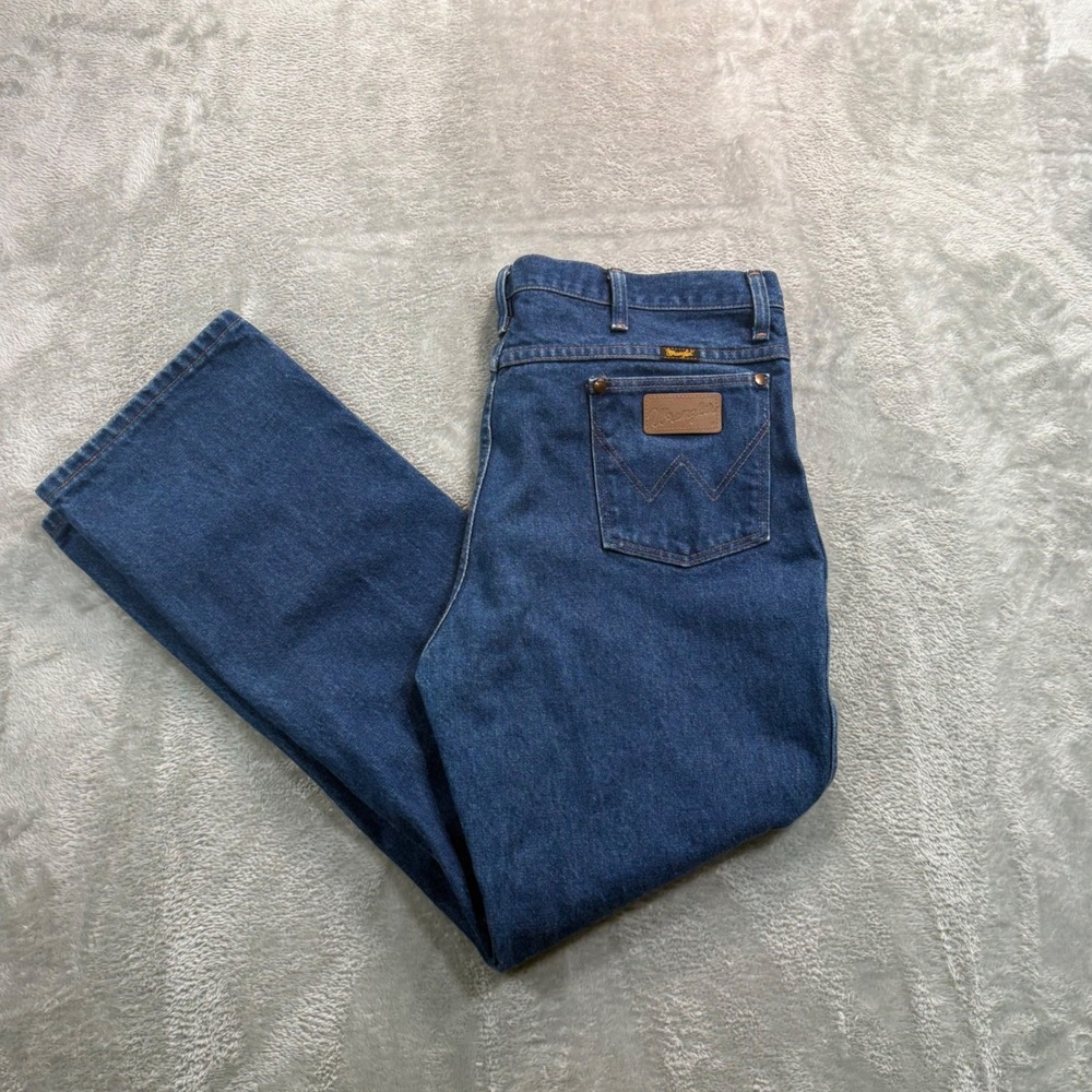 Wrangler Jeans Mens 38x30 Blue 936PWD Cowboy Cut Slim Straight Denim Pants